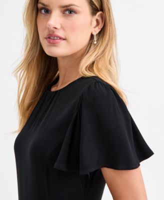 Women's Flutter-Sleeve Midi Dress, Macy's Exclusive