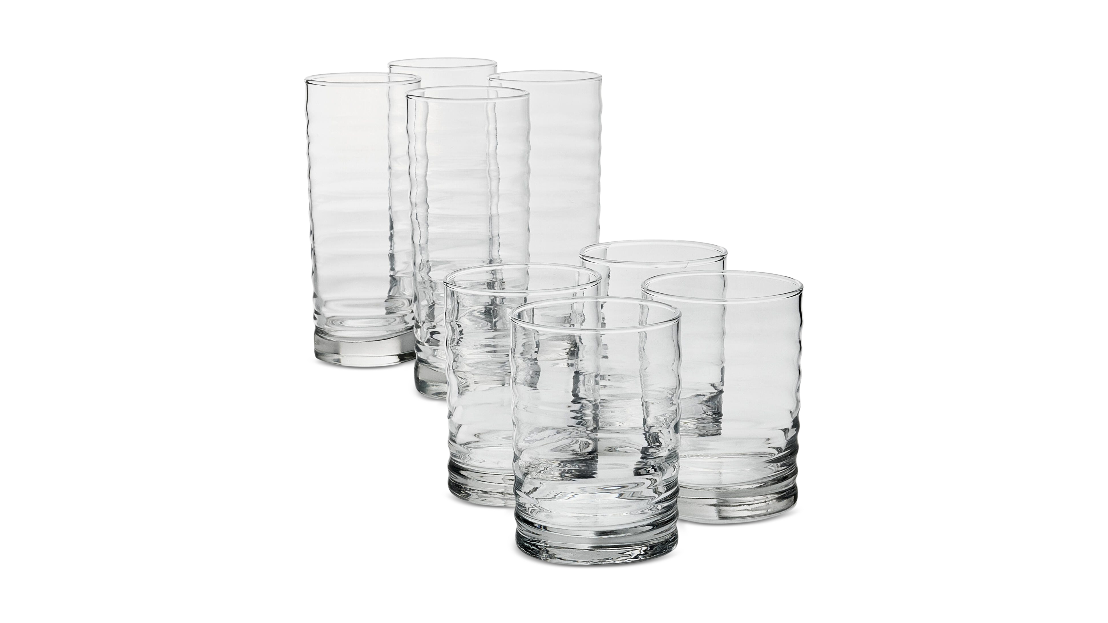 Arch Studio Rippled Double Old-Fashioned and Highball Glasses, Set of 8, Macy's Exclusive