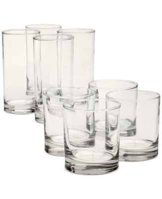 Arch Studio Double Old-Fashioned & Highball Glasses, Set of 8, Exclusively at Macy's - Macy's