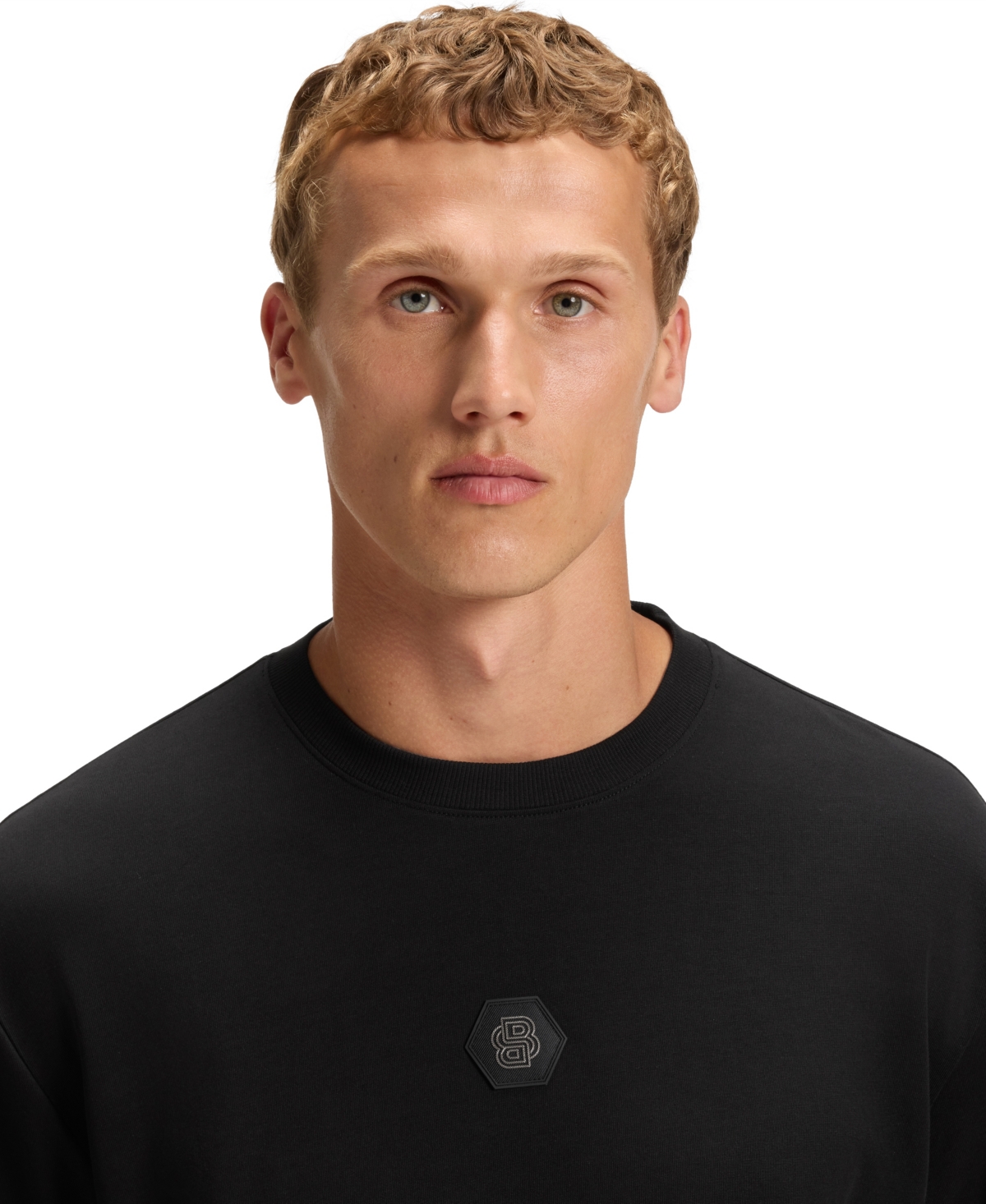 Hugo Boss Boss By  Men's Double B Monogram Cotton-jersey T-shirt In Black