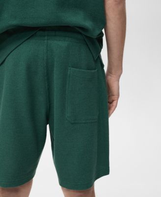 Men's Textured Cotton 7.95" Bermuda Shorts