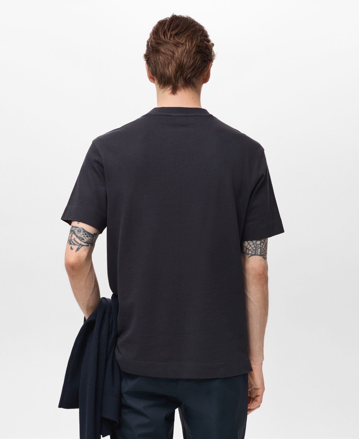 Mango Thermoregulating Performance Slim Fit Stretch T-shirt In Blue