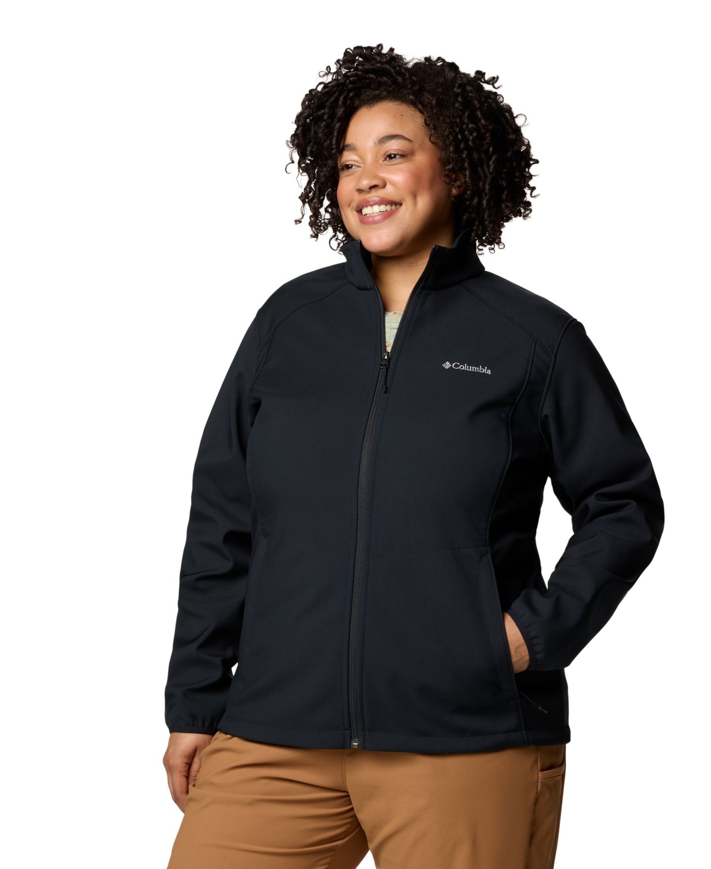 Женская куртка Columbia Plus Size Kruser Ridge III Softshell, цвет: Чёрный — фото 6