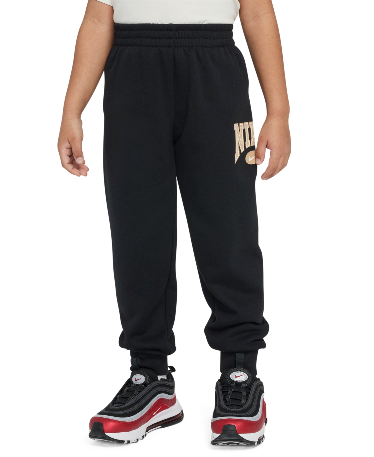 Nike Little Boys Gameday Essentials 2-piece Crewneck Sweatshirt And Pants Set In Black