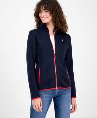 Women's Zip-Front Fleece Sweater jacket 
