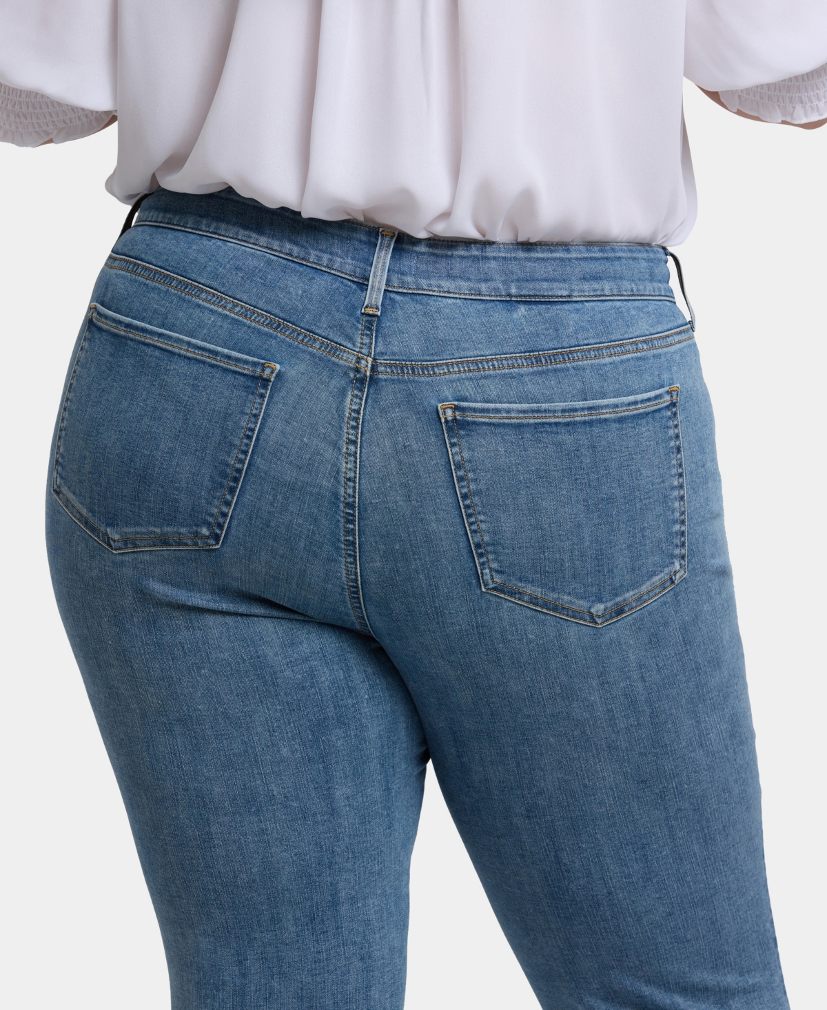 Nydj Plus Size Marilyn Straight Ankle Jeans In Blue