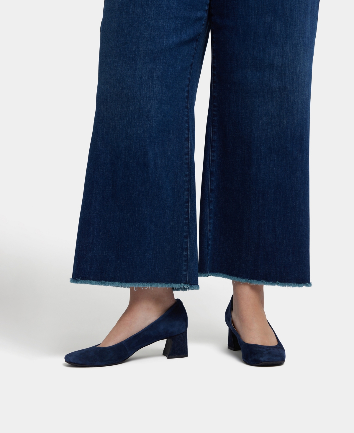 Nydj Plus Size Teresa Wide Leg Ankle Jeans In Blue