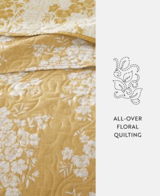 Distressed Bouquet Reversible 3-Pc. Quilt Set, King/California King