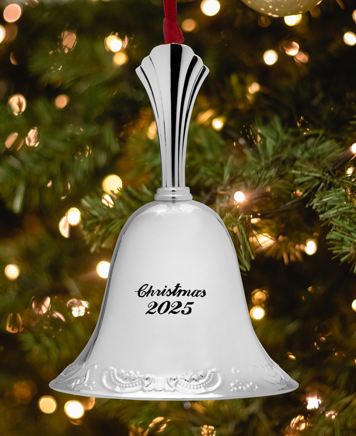 Wallace 2025 Silver-plated Grande Baroque Bell Ornament, 31st Edition In Silver