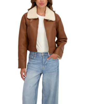 Women's Cropped Faux Shearling Jacket