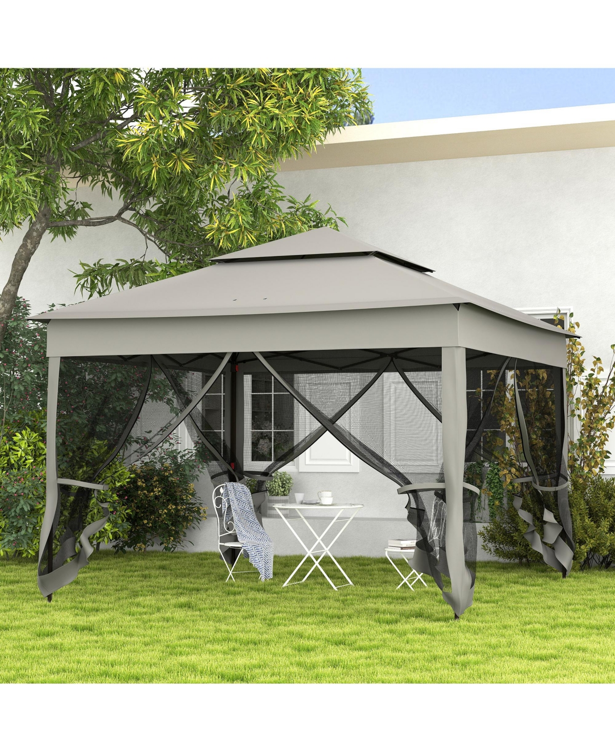 Outsunny 11' x Pop-Up Gazebo Canopy with Carrying Bag
