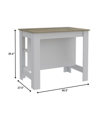 Modern Kitchen Island with Storage Shelves and Drawer, Freestanding Design