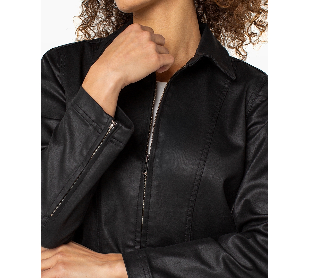Liverpool Los Angeles 90s Zip Front Jacket In Black