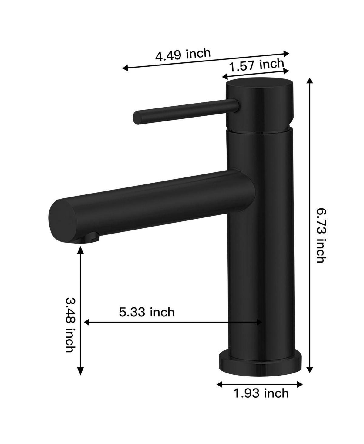 Greenspring Single Hole Single-Handle Bathroom Faucet in Matte Black