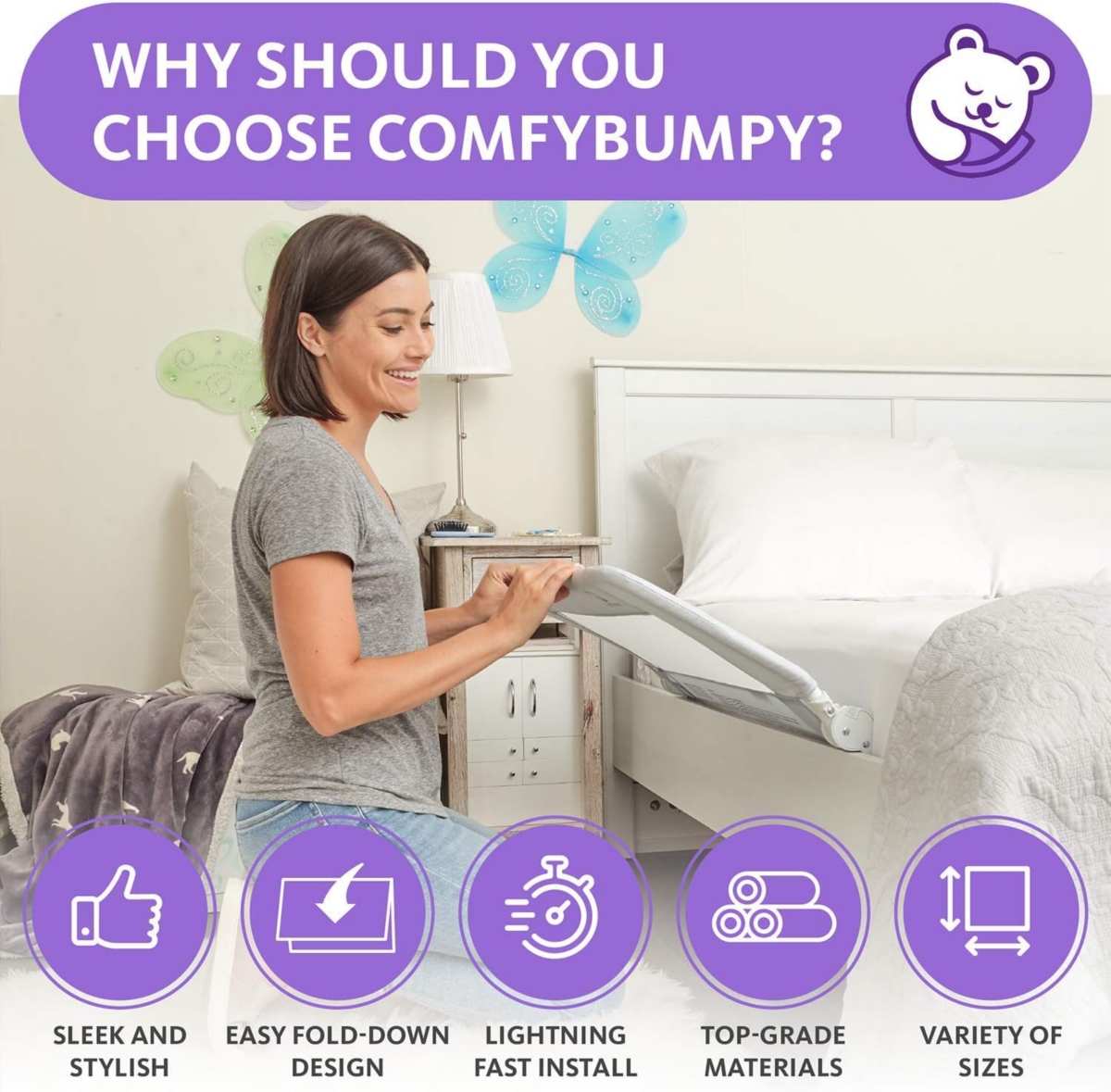 ComfyBumpy Kids Bed Rail