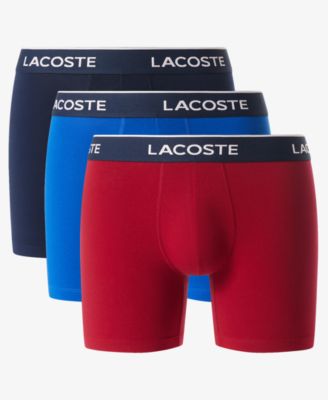 Lacoste - Men's 3-Pk. Regular-Fit Logo Waistband 5" Boxer Briefs