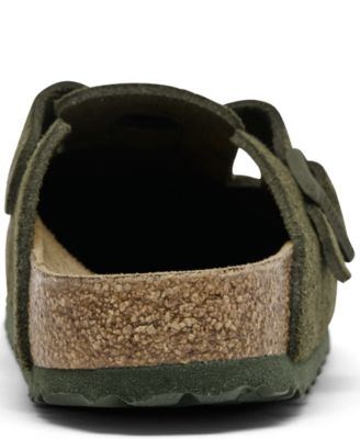 Women's Boston Suede Leather Casual Clogs from Finish Line