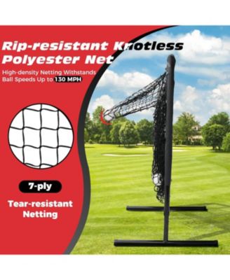 9 Hole Pitching Net for Baseball & Softball - with Strike Zone, Adjustable Throwing Target, Training Equipment