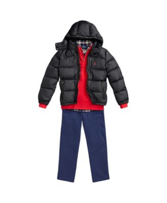 Big Boys Ripstop Down Hooded Jacket