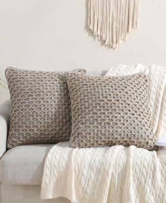 Jada Jute 2-Pc. Decorative Pillows Set, 18" x 18"