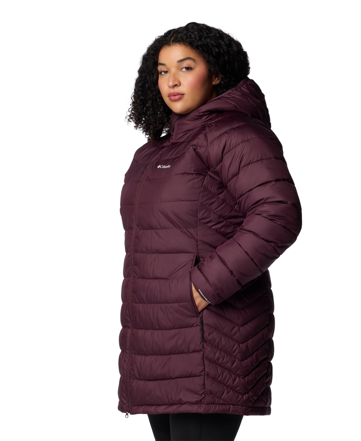 Columbia Plus Size Powder Lite Ii Mid Jacket In Purple