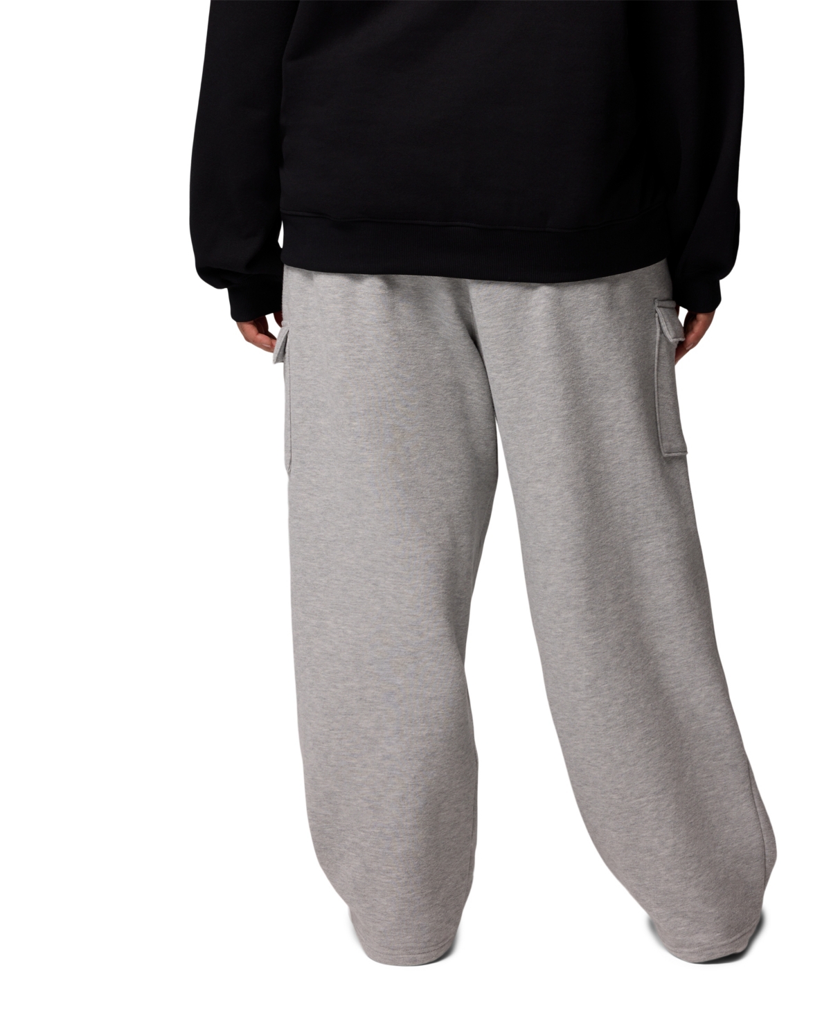 Columbia Plus Size Aldermore Fleece Cargo Pants In Black