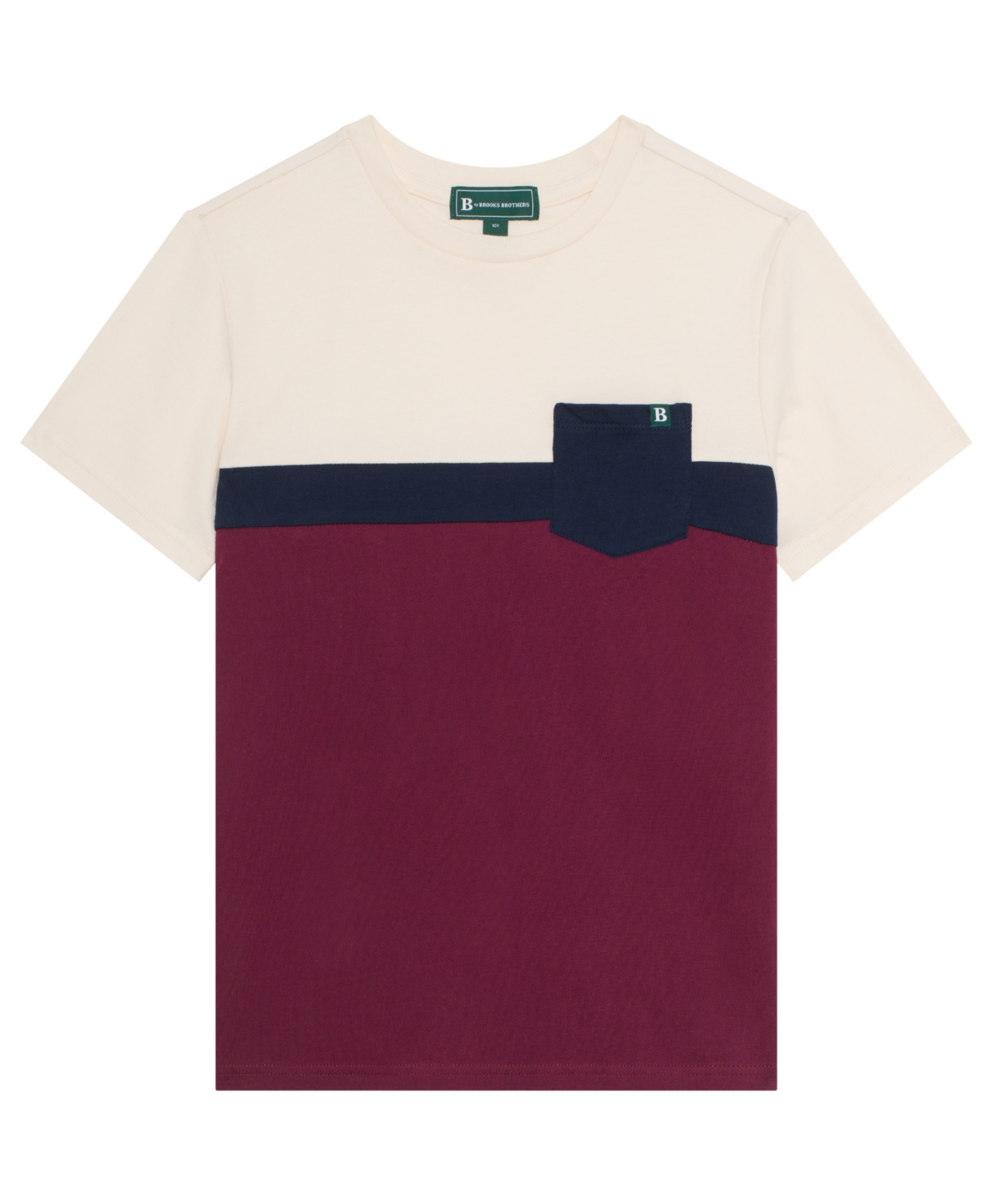 B By Brooks Brothers Big Boys Color Block Pocket Short Sleeve T-shirt In Multi