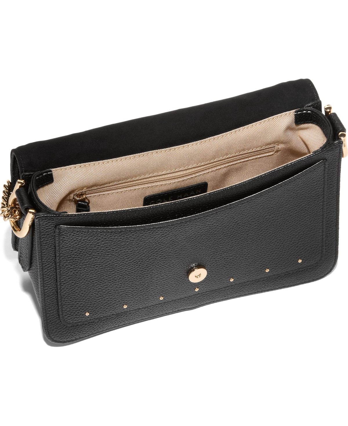 Cole Haan Daniella Small Chain Shoulder Bag In Black