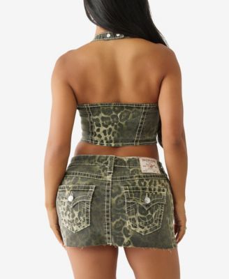 Women's Camo Big T Leopard Halter Top