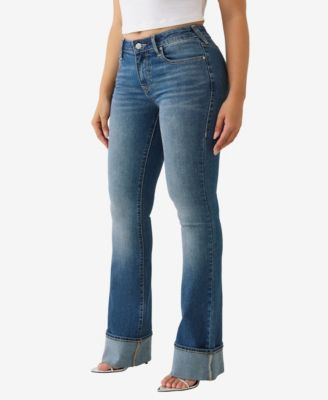 Women's Becca Bootcut Mid Rise Cuff Jeans