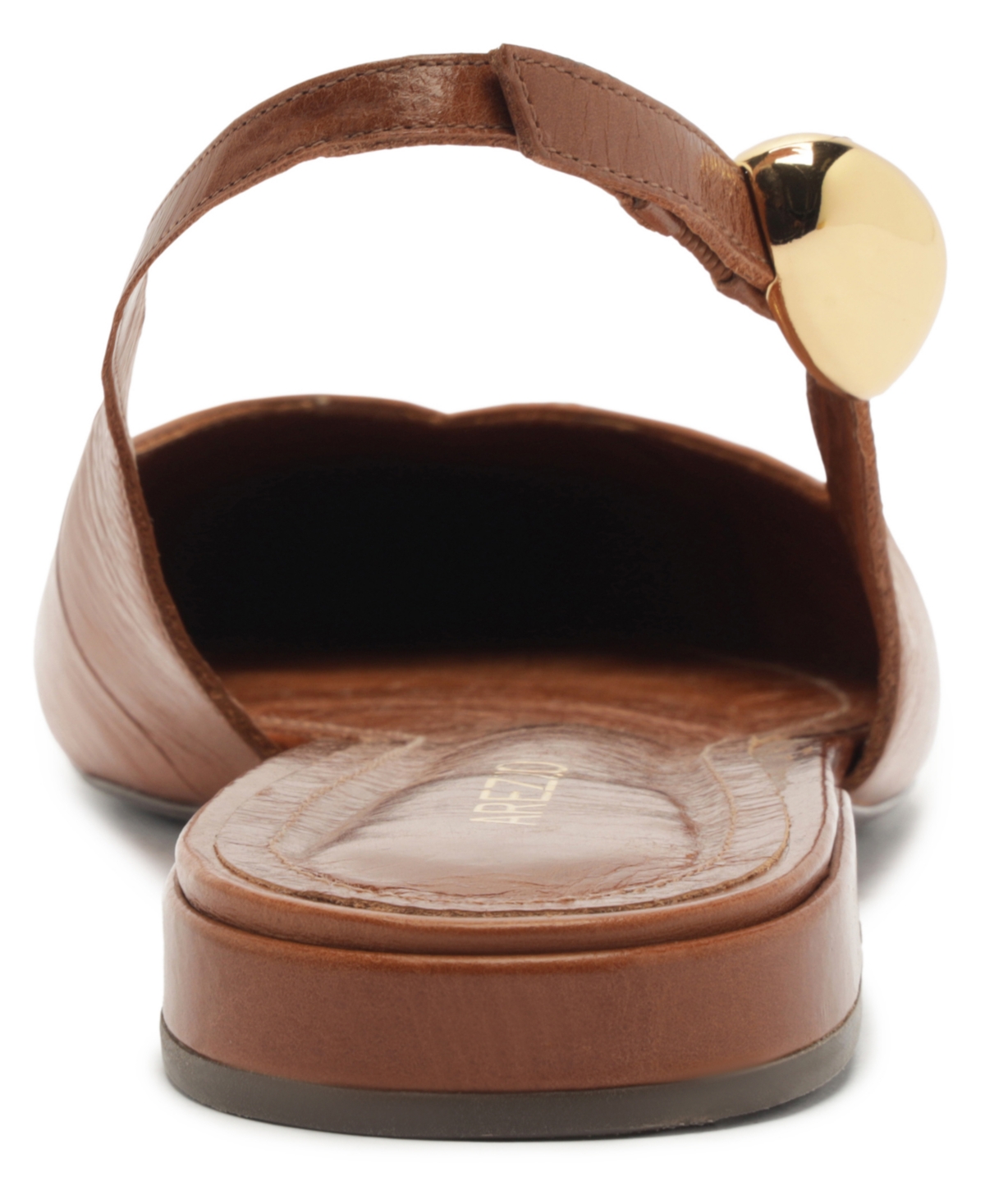 Arezzo Farrah Slingback Pointed Toe Flat In Brown