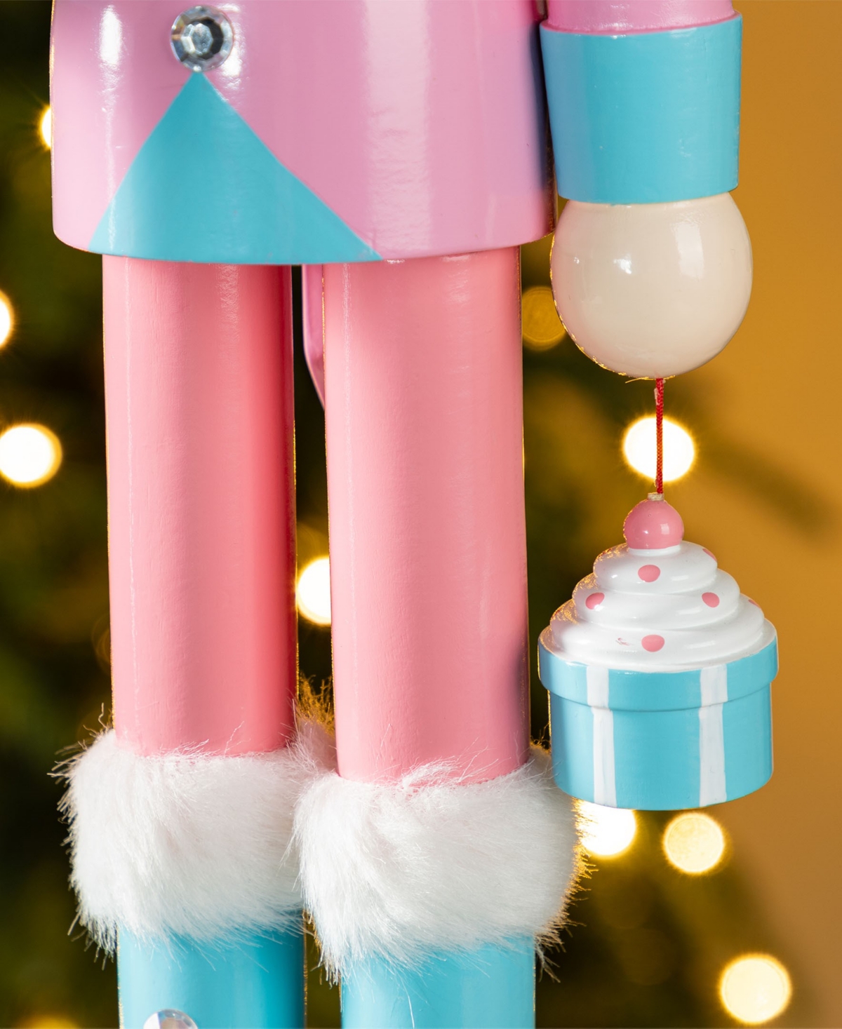 Glitzhome 24" Wooden Christmas Cake Nutcracker In Multi