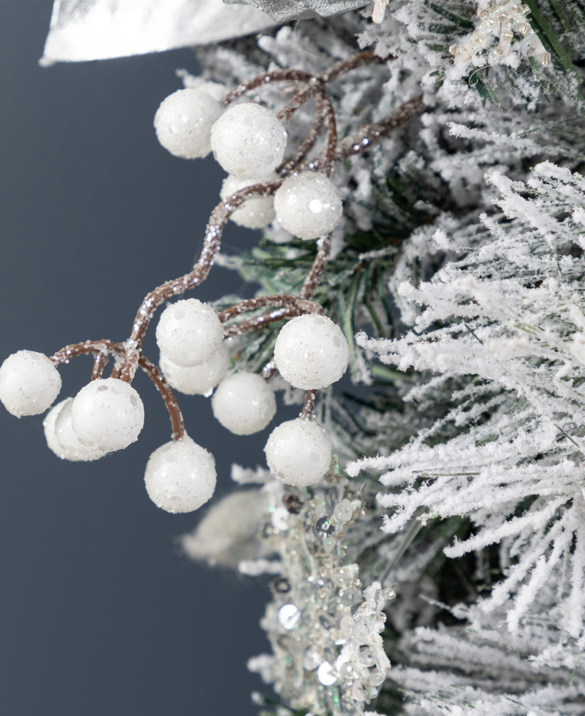 Glitzhome 30" Christmas Ornament And Berry Teardrop In Multi