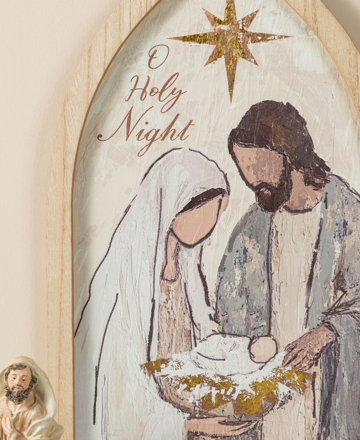 Glitzhome 19.75" Wooden Nativity Scene Wall Decor