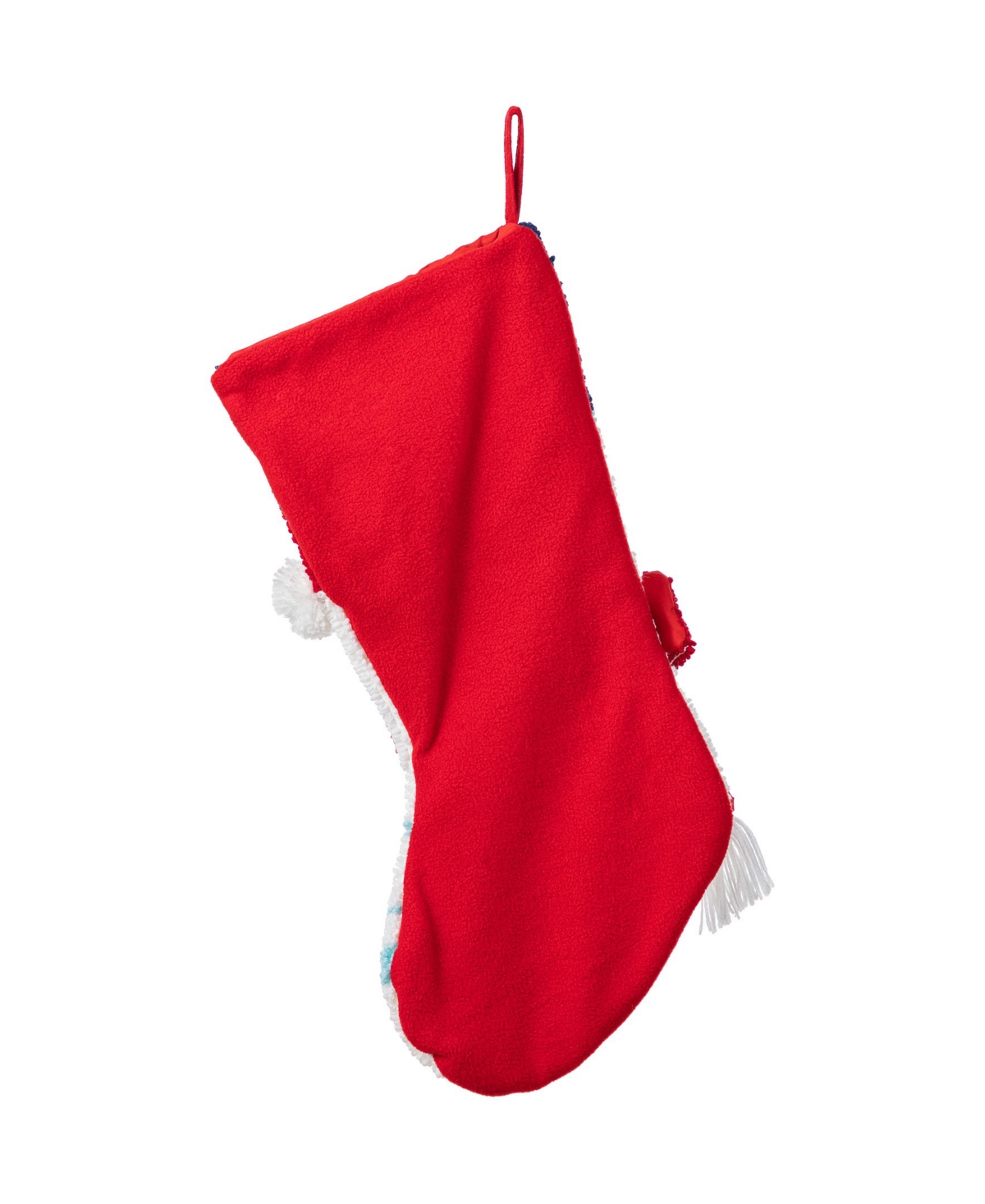 Glitzhome 21" Hooked Yeti Christmas Stocking In Multi
