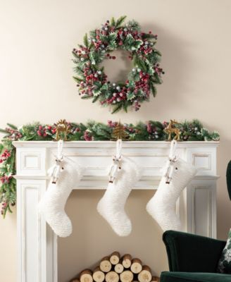 21" Plush Christmas Stocking with Complimentary Reindeer Ornament