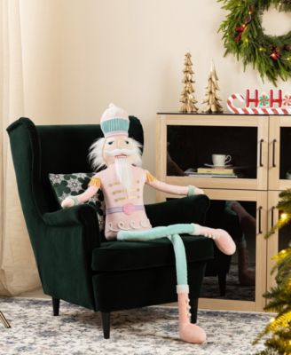 60" Christmas Oversized Fabric Nutcracker with Dangle Legs