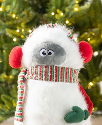 29.25" Christmas Fabric Yeti with Telescoping Legs