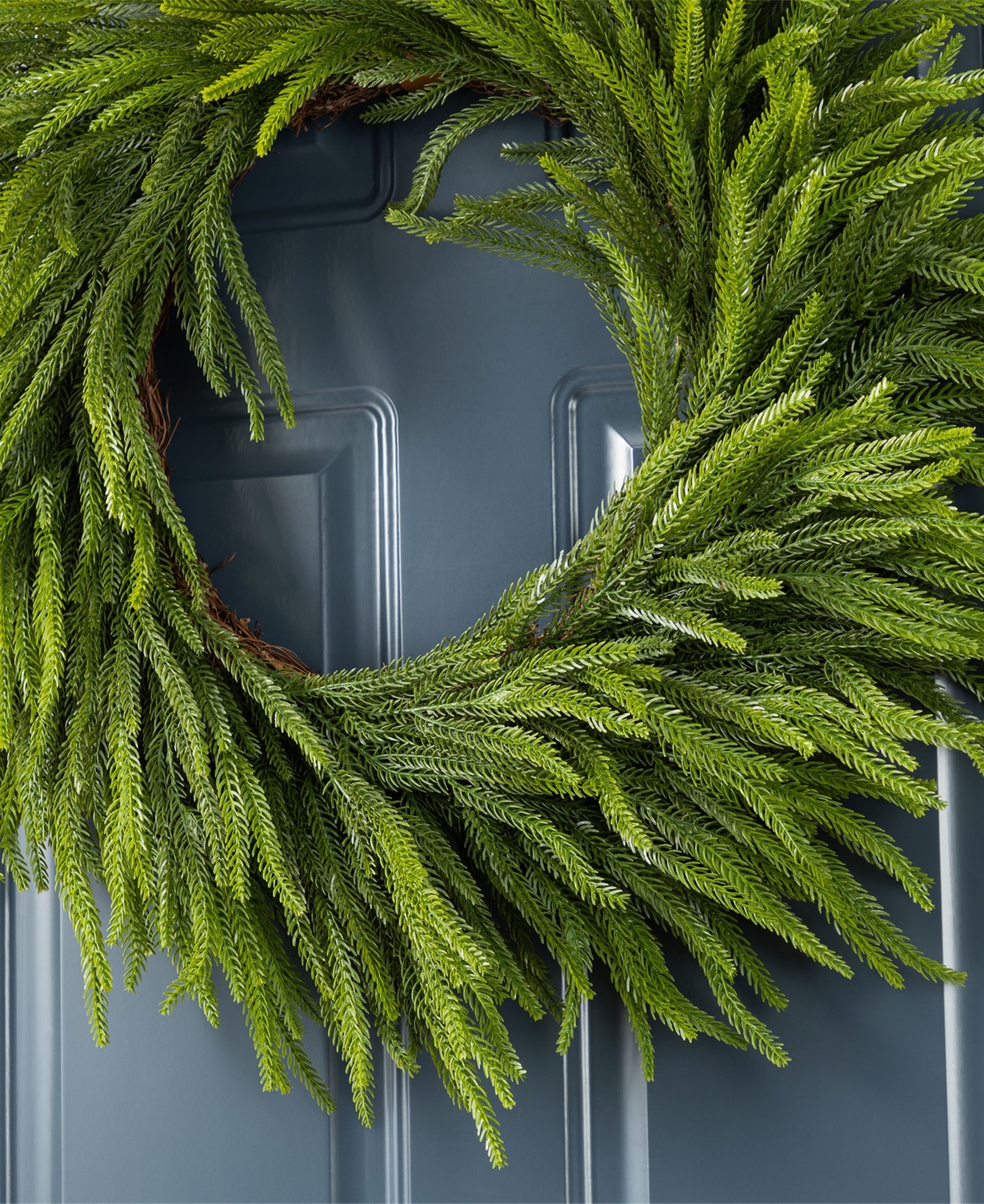 Glitzhome Christmas Greenery Dripping Wreath And Matched Garlands, Set Of 3 In Multi