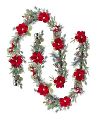 Christmas Magnolia Berry Garlands, Set of 2