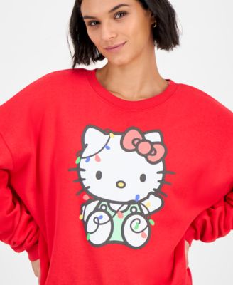 Juniors' Hello Kitty Christmas Lights Sweatshirt