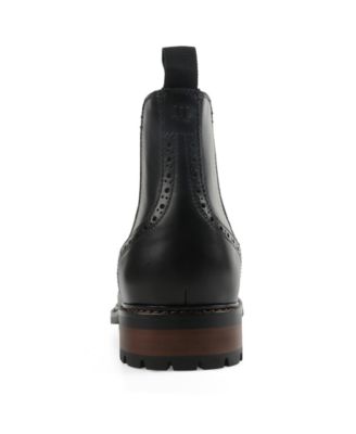 Men's Hughgo Leather Pull-On Block Heel Boots, Macy's Exclusive