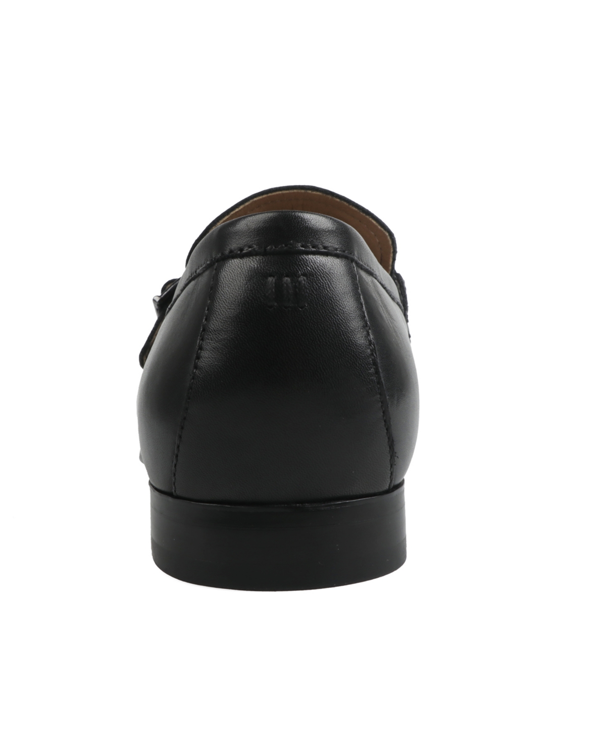 Bar Iii Men's Johnniey Leather Block Heel Loafers, Macy's Exclusive In Black