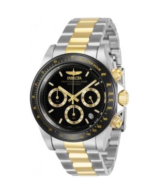 Men's 36743 Speedway Quartz 3 Hand Black Dial Watch