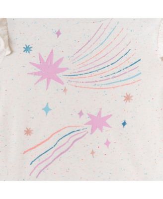 Toddler/Child Girls Shooting Stars Ruffle Sleeve Tee