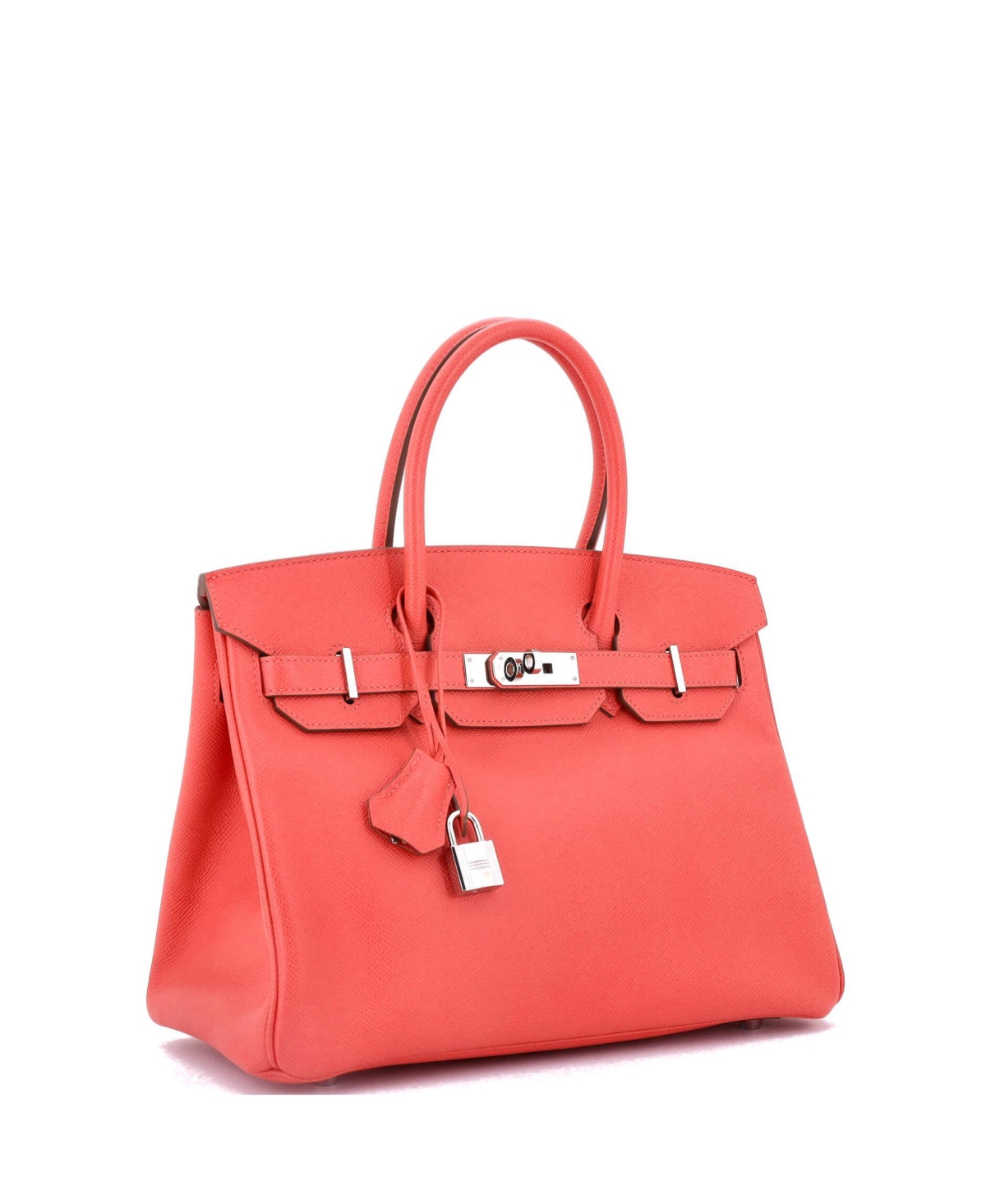 Pre-Owned Hermes Birkin 30 Handbag Pink Epsom with Palladium Hardware