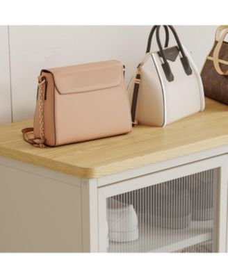 Shoe Storage Cabinet with Doors, 6-Tier Shoe Cabinet with Sturdy Support Legs, Shoes Rack Organizer Cabinet for Entryway, Front Door