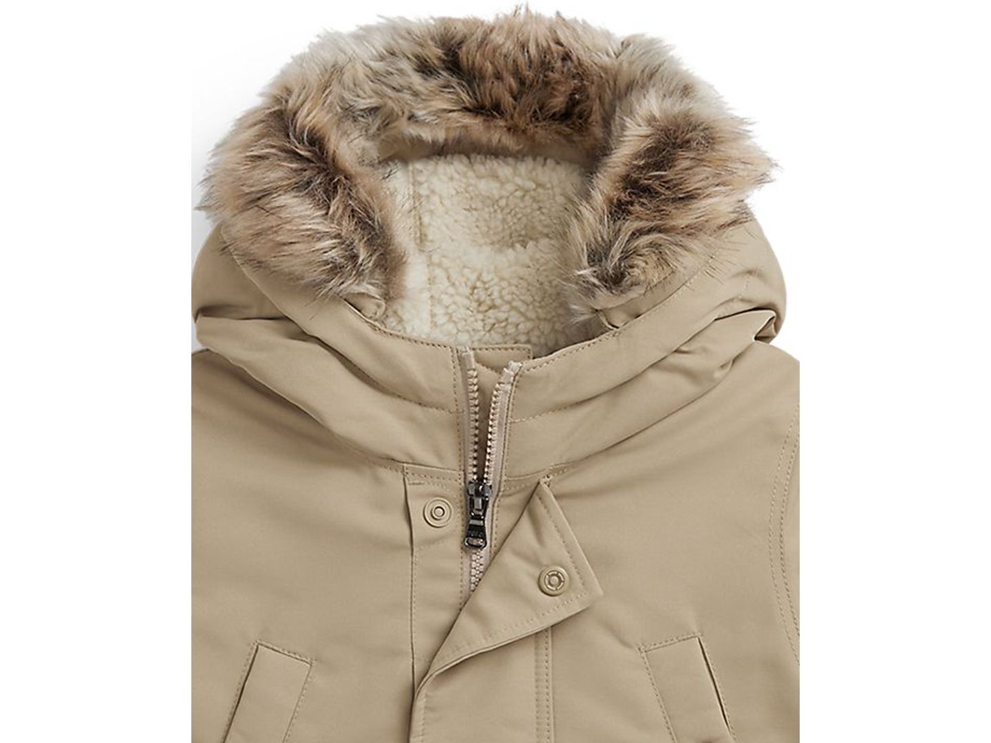 Куртка Polo Ralph Lauren Faux-Fur-Trim Down Parka для мальчиков, цвет: Хаки — фото 5