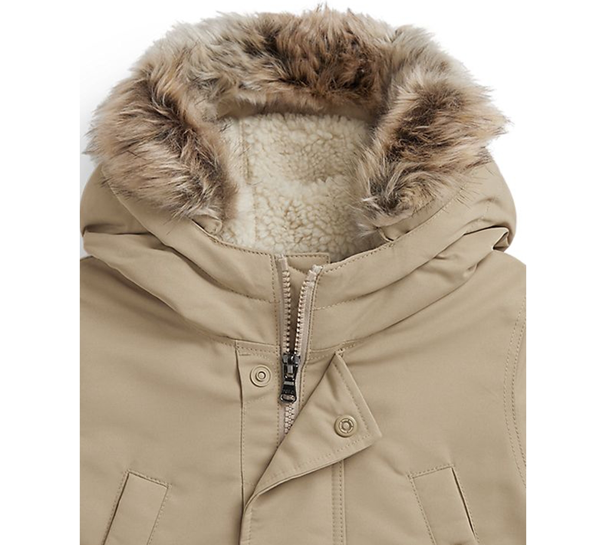 Polo Ralph Lauren Toddler And Little Boys Faux-fur-trim Down Parka In Brown
