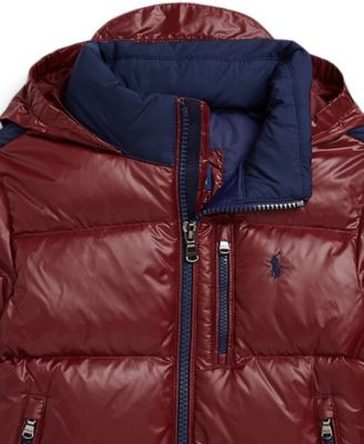 Toddler and Little Boys Logo Down Hooded Jacket